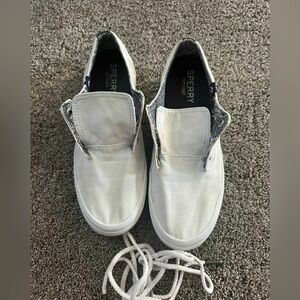 Woman’s White Sperry’s